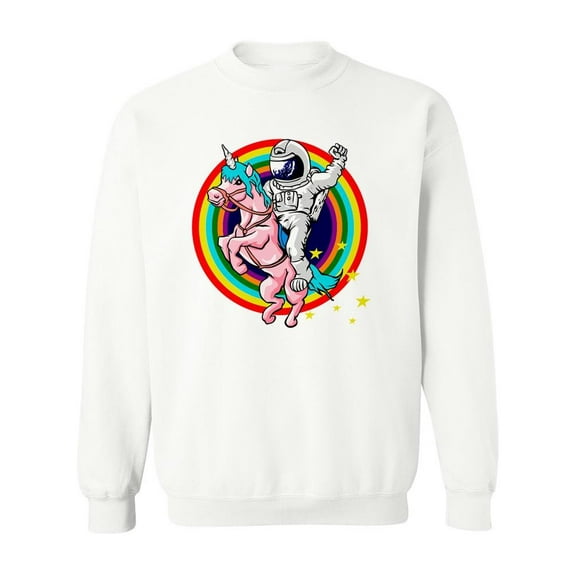 Astronaut Riding A Unicorn. Sweatshirt Men -Image by Shutterstock, Male Large