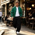 thumbnail image 2 of Leidass Men's Baggy Sweatpants Fleece Wide Leg Lounge Sweat Pants Drawstring Waist Jogging Pants with Pockets Black L, 2 of 7