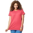 thumbnail image 1 of Just My Size T-Shirt Col Rond à Manches Courtes en Jersey de Coton pour Femmes, 4X, Rose Vif, 1 of 1