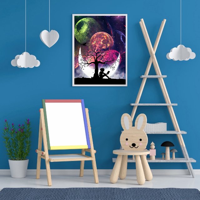 Cuadros Decorativos Árbol Luna cuadrado completo diamante pintura DIY Rhinestone arte manualidades decoración del hogar Ndcxsfigh Nuevos Originales