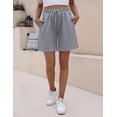 thumbnail image 2 of Pantalones cortos Quenteen para mujer, cintura alta, longitud activa hasta la rodilla, 2 of 9