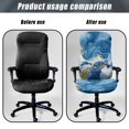 thumbnail image 4 of HELLHERO Aztec Sunflower Print Office Chair Covers with Elastic Band, Cow Print Universal Computer Chair Slipcover Washable, Anti-dust Desk Chairs Slipcover, 4 of 7
