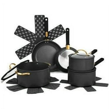 Thyme & Table Granite 12-Piece Cookware Set Non-Stick - Gunmetal
