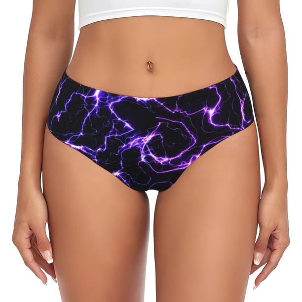 Fotbe Galaxy Lightning Calzones Estampados para Mujer – Ropa Interior de Algodón, Cómoda, Suave y Elástica-XX-Large