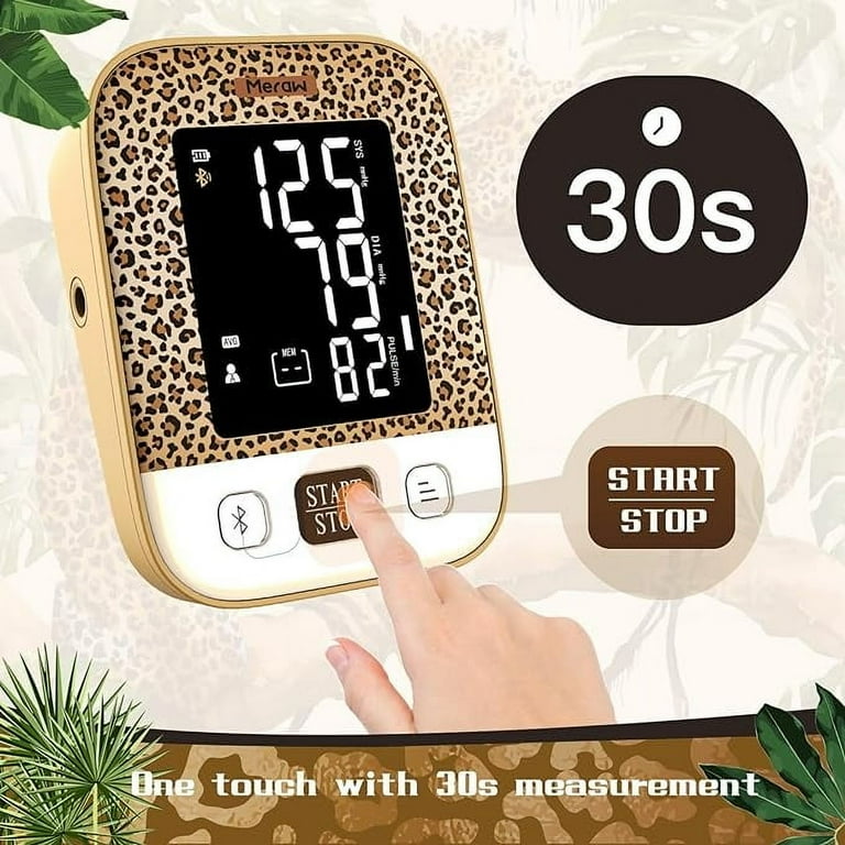 Meraw Digital Blood Pressure Monitor with Bluetooth, Automatic Cuff 8.7-16.5", Irregular Heartbeat Detection, FSA/HSA Eligible
