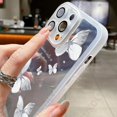 thumbnail image 2 of For iPhone 15 Pro Max 14 Pro 14 15 13 12 Pro Max 11 Transparent Butterfly Soft Silicone Case Shockproof Bumper Phone Cover Funda LXY, 2 of 6