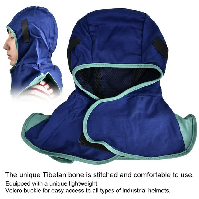 Gorro De Soldador AP-6670 Casco Ignífugo Lavable Azul