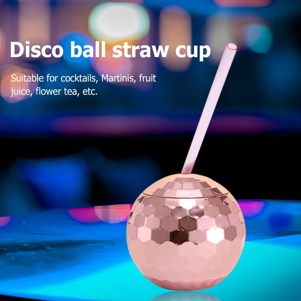 Mirror Pink Disco Ball 19 oz Drink Tumbler with Straw – ThePrettyPartyBoxx