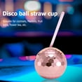 thumbnail image 1 of Batería de Cocina Copas de bola de espejo de discoteca de 600 ml Copa de vino de paja para fiesta de cóctel (C) Likrtyny Libre de BPA, 1 of 9