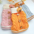 thumbnail image 3 of Greeniant Suéter de punto cálido para perros de invierno Manténgase a la moda y cómodo en climas fríos Suéter de invierno para perros Ropa para mascotas Amarillo l, 3 of 6