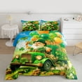 thumbnail image 2 of Feelyou Kawaii Gnome Kids Full Size Comforter Sets, Western St. Patrick's Day Bedding Comforter Set, Green Shamrock Reversible Bedding Sets, Ultra Soft Bedroom Decor, 3pcs, 2 of 8