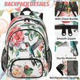 thumbnail image 2 of Herdesigns Hummingbird Floral Large Backpack Set with Lunch Box Lightweight Water Resistant Travel Laptop Backpacks Casual Daypacks for Women Men, 2 of 8