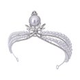 thumbnail image 1 of Elegant Pearl Inlaid Headband for Wedding Parties Silver Zinc Alloy One Size Fits All, 1 of 4