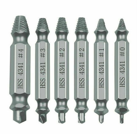 

Anself 6Pcs Broken Screw Extractors Set Stripped Damaged Screw Remover Tool