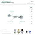 thumbnail image 3 of Kingston Brass Camelon 16" Decorative Grab Bar, 3 of 3