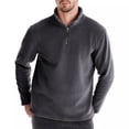 thumbnail image 4 of Dovford Men's Quarter Zip Up Sweaters Slim Fit Lightweight Mock Neck Pullover Casual Polo Sweaters, 4 of 6