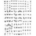 thumbnail image 1 of 10 Pegatinas Impermeables para Tatuajes en Los Dedos Tatuajes Temporales Flores Negras (75x110 Mm), 1 of 9