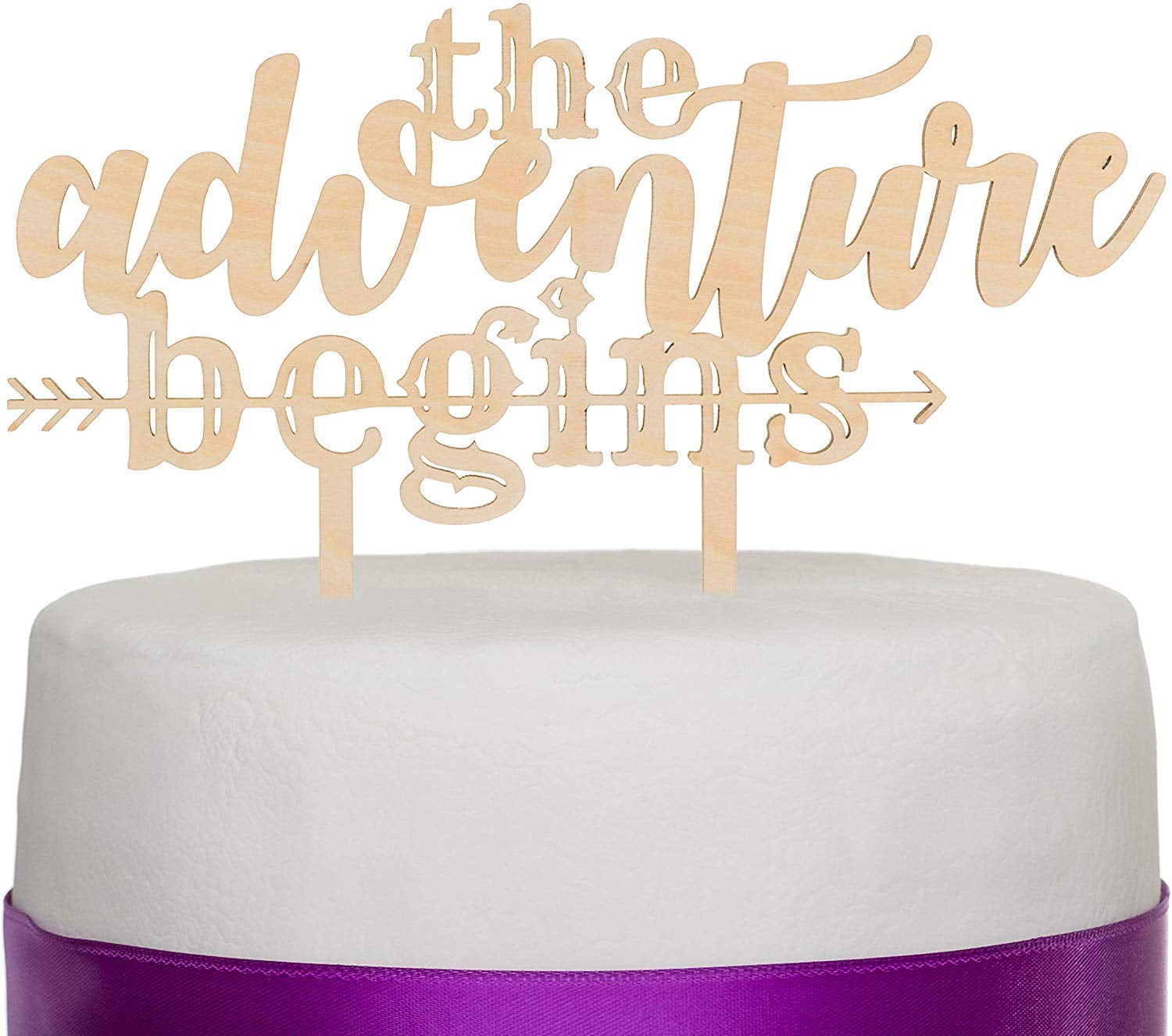 Wedding Couples Initials Fancy Monogram Arrow Anniversary Acrylic Personalised Cake Topper