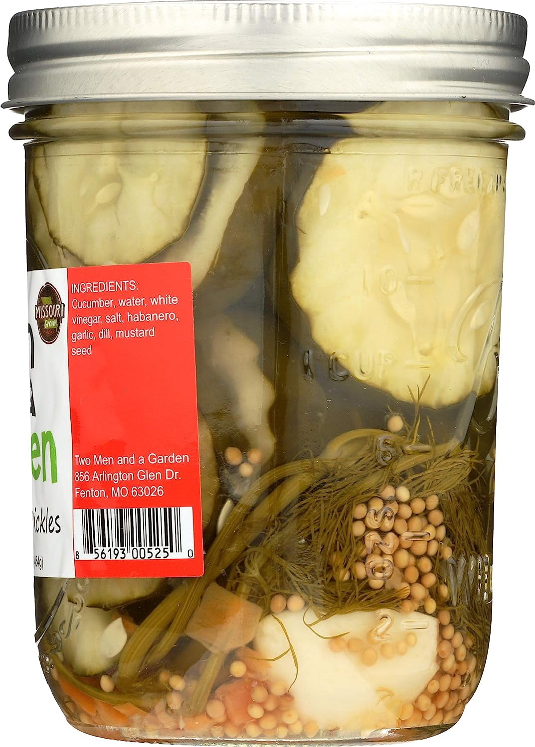 Two Men and A Garden, Sliced Spicy Dill Pickles, 16oz(454g.), 1 Count