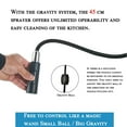 thumbnail image 6 of Touch sensor Kitchen Sink Faucet Black Pull Down Sprayer Single Handle Mixer Tap, 6 of 9