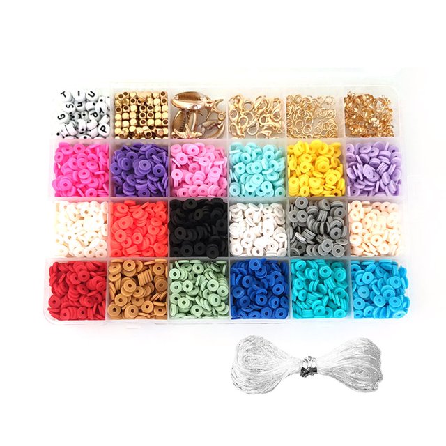 Jewelry Making Beads Bracelets Keychains DIY Crafting Materials Aesthetic Assortments Handmade Crafts Art Work for Beginners 15-Cell