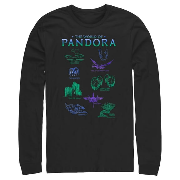 Men's Avatar The World of Pandora  Long Sleeve Shirt Black Small