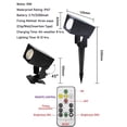 thumbnail image 3 of FSLiving 2 Ways Use Clip Floor Spotlight with Remote Control Waterproof Solar Landscape Lamp Adjustable Angle Dimmable Timing Clamp Lamp for Garden Gate Fence Indoors Outdoors Decor - 1 Pack, 3 of 7
