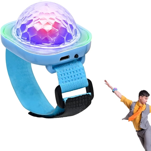 BESTSKY Mini Disco Ball Light,Light Up Bracelet Kids Dance Light Portable Disco Lights Car Disco Ball-Blue
