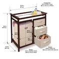 thumbnail image 4 of Badger Basket Modern Baby Changing Table with Hamper and 3 Baskets - Cherry, 4 of 9