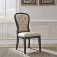 thumbnail image 2 of Americana Farmhouse Upholstered Tufted Back Side Chair - Black - Set of 2, 2 of 13