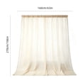 thumbnail image 3 of Outdoor Sheer Curtains for Patio - Waterproof Voile Sheer and Breathable Mesh Net Privacy Added Light Filtering Curtain for Porch Yard Pergola, 106x63 Inches,1PCS, 3 of 6