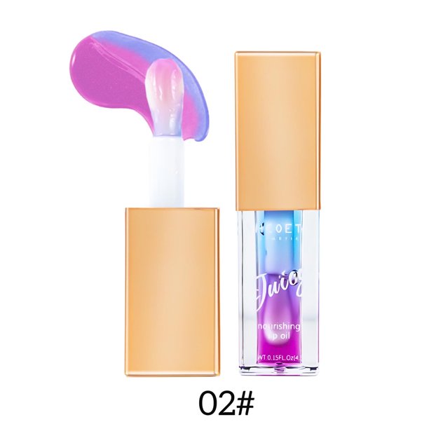 Fiudx Ofertas Y Liquidación Aceite Labial Con tono Con Sabor A Fruta, Brillo Labial Hidratante Que Cambia De Color, Bálsamo En Gel Nutritivo Para El Cuidado De Los Labios, 6 tonos, Pitaya, Fresa, Uva