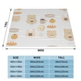 thumbnail image 4 of XMXT Throw Blanket, Cartoon Bear Coffee Prints Machine Washable Blankets for Sofa, 40 x 30 inches, 4 of 9