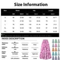 thumbnail image 3 of Women’s High Waist Floral Print Maxi Skirt with Elastic Waistband and Drawstring Bohemian Style A-Line Long Skirt for Casual Wear Light pink M, 3 of 6