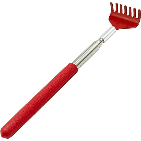 Back Scratcher,Stainless Steel Back Scratcher Massager,Telescoping Scratching Tool,Portable Extendable Back Scratcher with Telescopic Handle for Adults Men Women Itch Relief(Red)