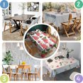 thumbnail image 5 of Red Christmas Car Pattern Rectangle Tablecloth 60"x102",Waterproof Polyester Rectangle Table Cloth, Wipeable Spillproof Polyester Tablecloth for Dining, Camping, Indoor and Outdoor, 5 of 6