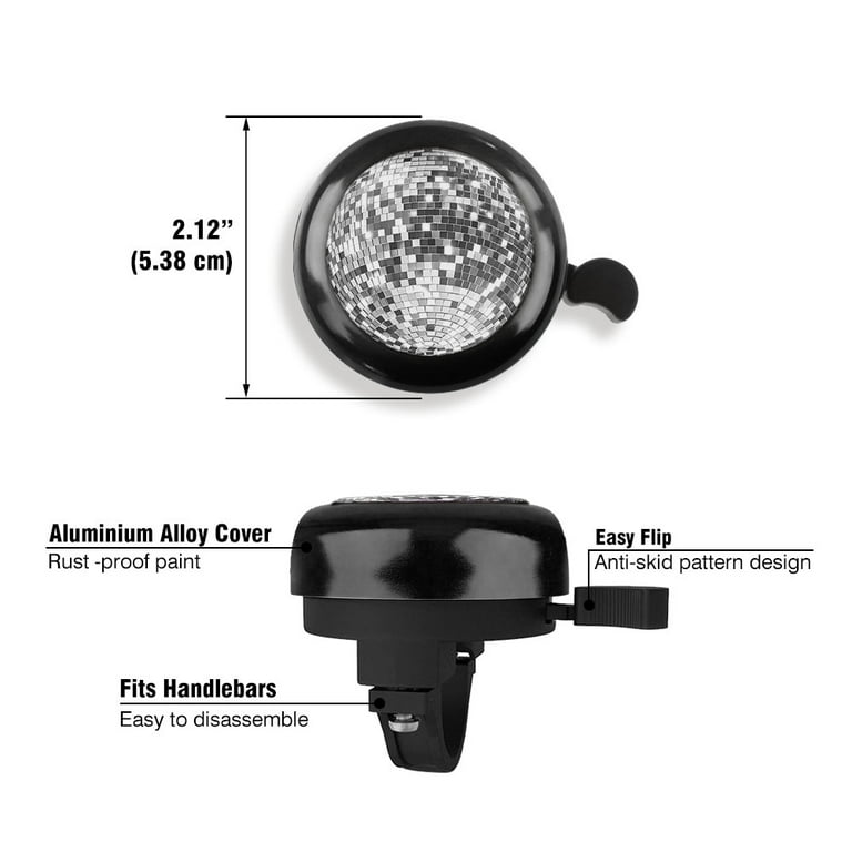 WIRESTER Bicycle Bell Black Aluminum Alloy Mini Bike Bell