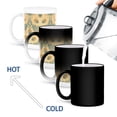 thumbnail image 4 of 3dRose, Vintage Art Nouveau Peacock Peafowl Feathers Pattern, 11oz Magic Transforming Mug, 4 of 8