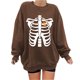 thumbnail image 2 of Moda mujer estampado cuello redondo pulóver Tops manga larga cómoda blusa sudadera Fridja  fjkfkj6037, 2 of 3