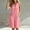 *Pink, variant on Binmer Women's Sleeveless V Neck Button Knee Length Romper with Pocket,Casual Summer Jumpsuit Army Green,Women's Plus L