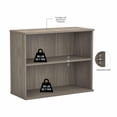 thumbnail image 4 of Bowery Hill Tall Etagere Bookcase in Modern Hickory - Engineered Wood, 4 of 6