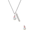 thumbnail image 2 of Delight Jewelry Resin White Chicken Silvertone Fearless Bar Charm Necklace, 23", 2 of 4
