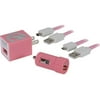 Ecko Unltd POWER - 4 Piece Kit - Power adapter kit (AC power adapter, car power adapter, USB cable) - pink