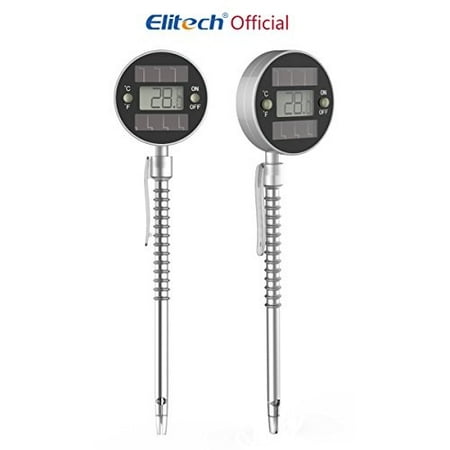 elitech wt-5 pen type solar powered grill, bbq, milk, and bath water thermometer digital cooking thermometer with instant read, lcd screen, anti-corrosion, best for (Best Type Of Instant Ramen)