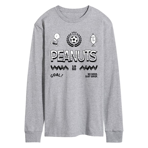 Peanuts - Charlie Brown Soccer Jersey - Men's Long Sleeve Graphic T-Shirt