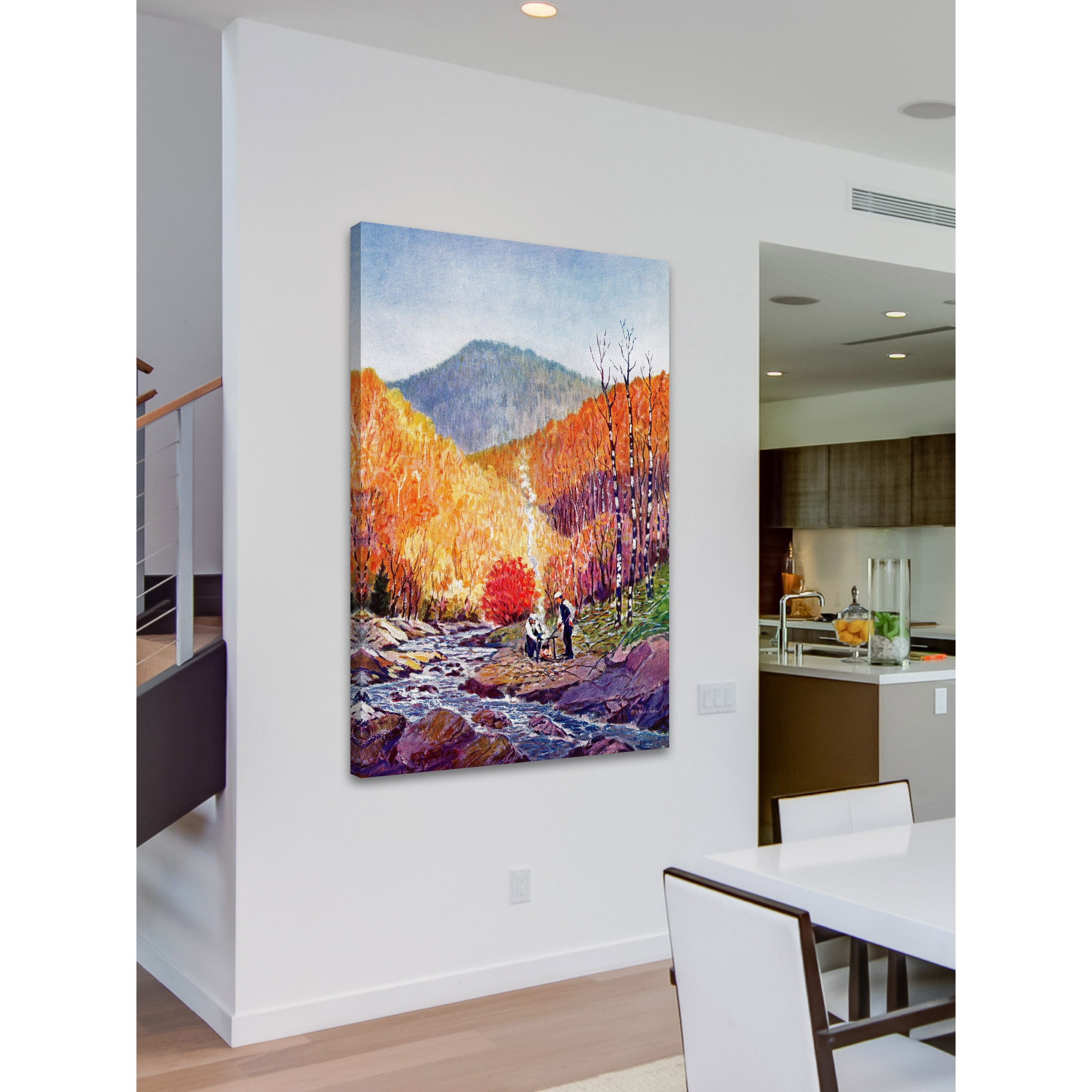 "Autumn View" Painting Print on Wrapped Canvas