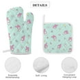 thumbnail image 6 of Kuromi And My Melody Oven Mitts And Pot Holders Set 4 Pcs, Heat Resistant Oven Mitt Set with Potholders, Hot Pads And Oven Mitts Sets Oven Glove for Kitchen, Baking, Cooking, Grilling, 6 of 7