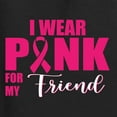 thumbnail image 2 of Wild Bobby, I Wear Pink for My Friends Survivor, Breast Cancer Awareness, Front and Back Men Graphic Tee, Black, Small, 2 of 4