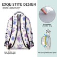 thumbnail image 5 of Pioneer Flower Floral Print Pattern Backpack for School, Cute School Bag with Adjustable Shoulder Straps and Padded Back, 15.3"x11"x7.1", 5 of 5