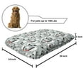 thumbnail image 2 of Birds Pet Bed, Cartoon Style Illustration of Long-Eared Owl and Great-Grey Owls, Chew Resistant Pad for Dogs and Cats Cushion with Removable Cover, 24" x 39", Blue Grey Salmon, by Ambesonne, 2 of 4